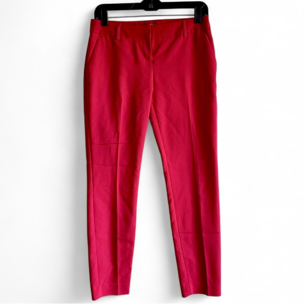 Express Columnist Slim Red Cotton Blend Pants Size 2